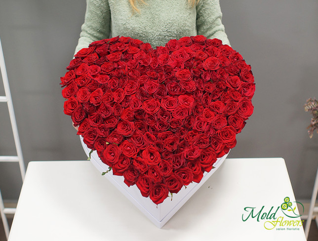 Сердце из 151 розы (под заказ, 10 дней ) Фото
